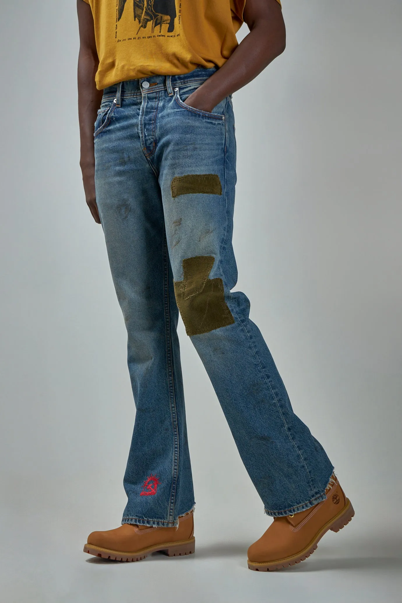 Patchwork Flare Jeans