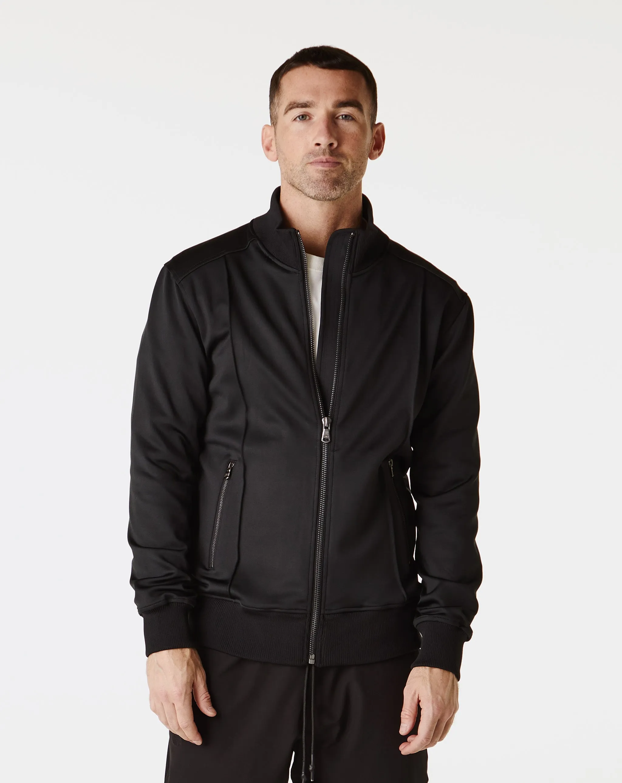 Pin Tucked Stack Track Jacket