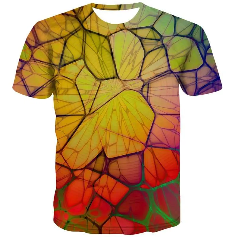 Psychedelic T-shirt Men Abstract Tshirts Novelty Colorful Tshirt Anime Harajuku T shirts Funny Street Shirt Print