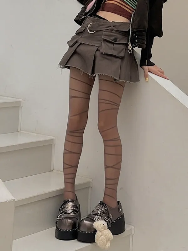 Punk lines tights