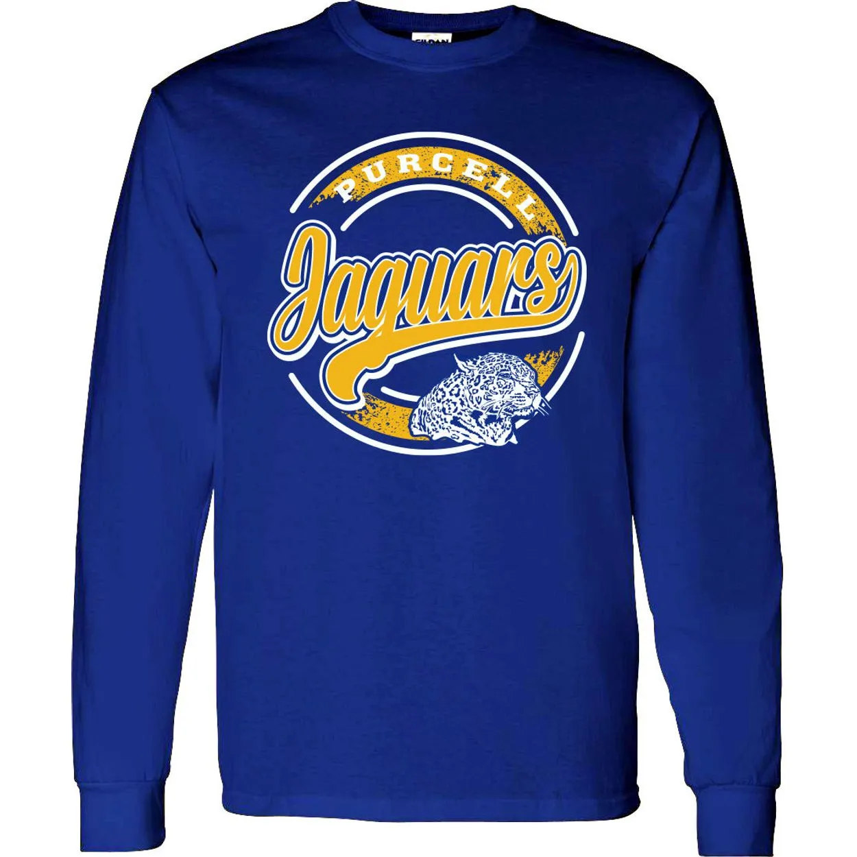 Purcell Jaguars - Circle Script Long Sleeve T-Shirt