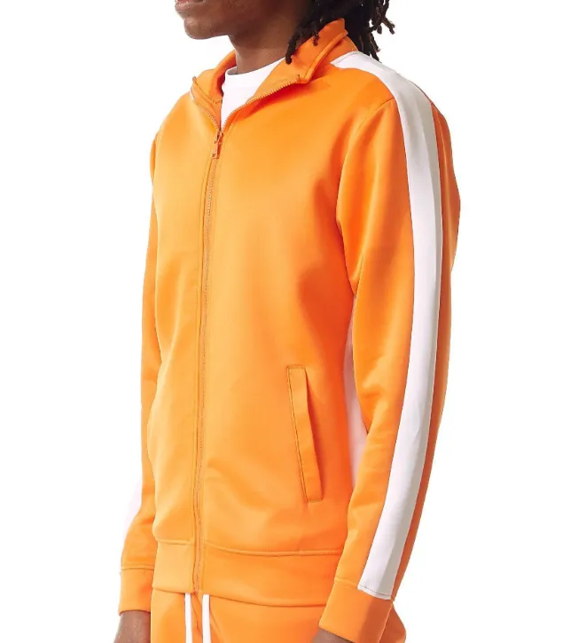 REBEL MINDS TRACK JACKET ORANGE/WHITE - 100-502