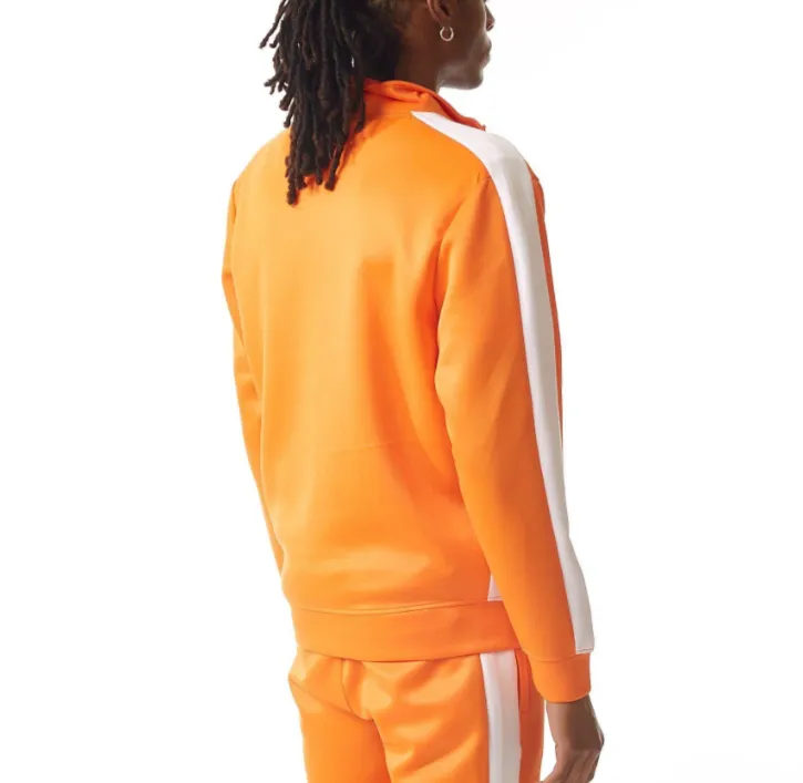 REBEL MINDS TRACK JACKET ORANGE/WHITE - 100-502