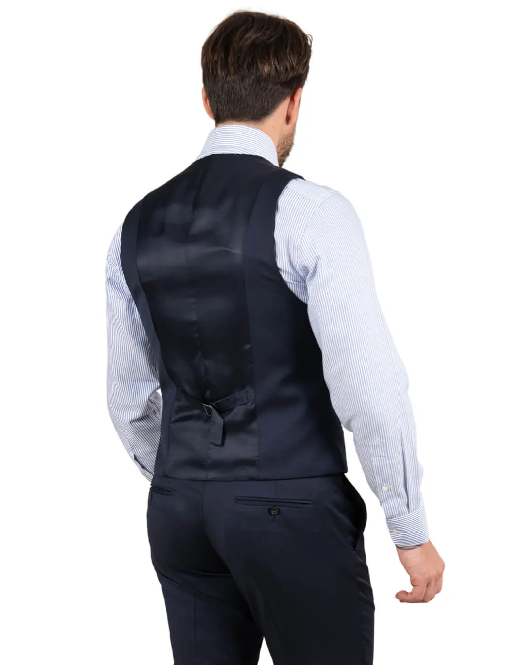 Reda Navy Twill Waistcoat