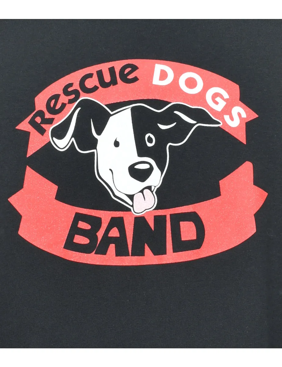 Rescue Dogs Band Printed T-shirt - L