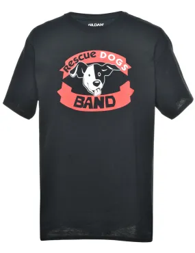 Rescue Dogs Band Printed T-shirt - L