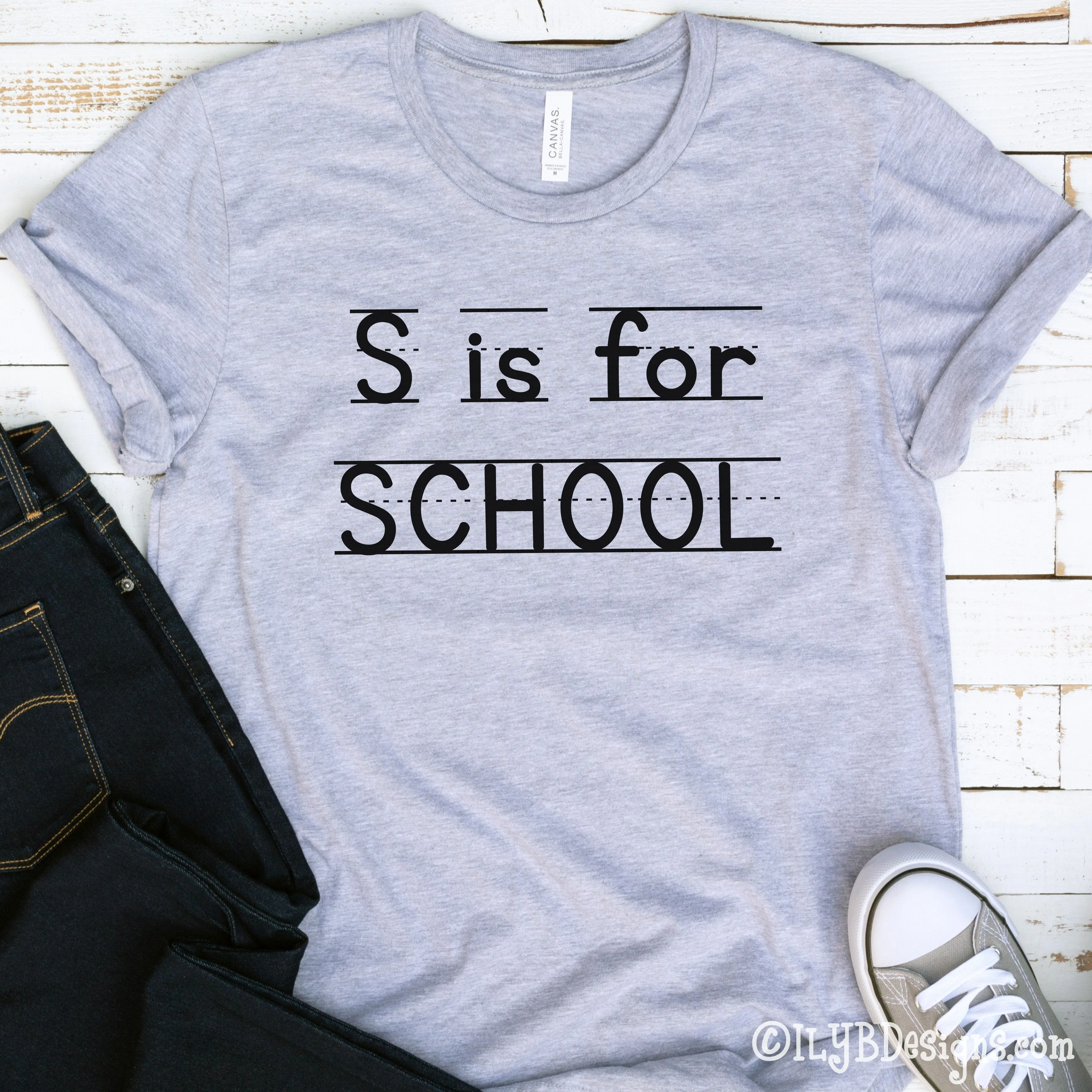 S is for School Shirt for Kids | TODDLER & YOUTH Back to School Shirts