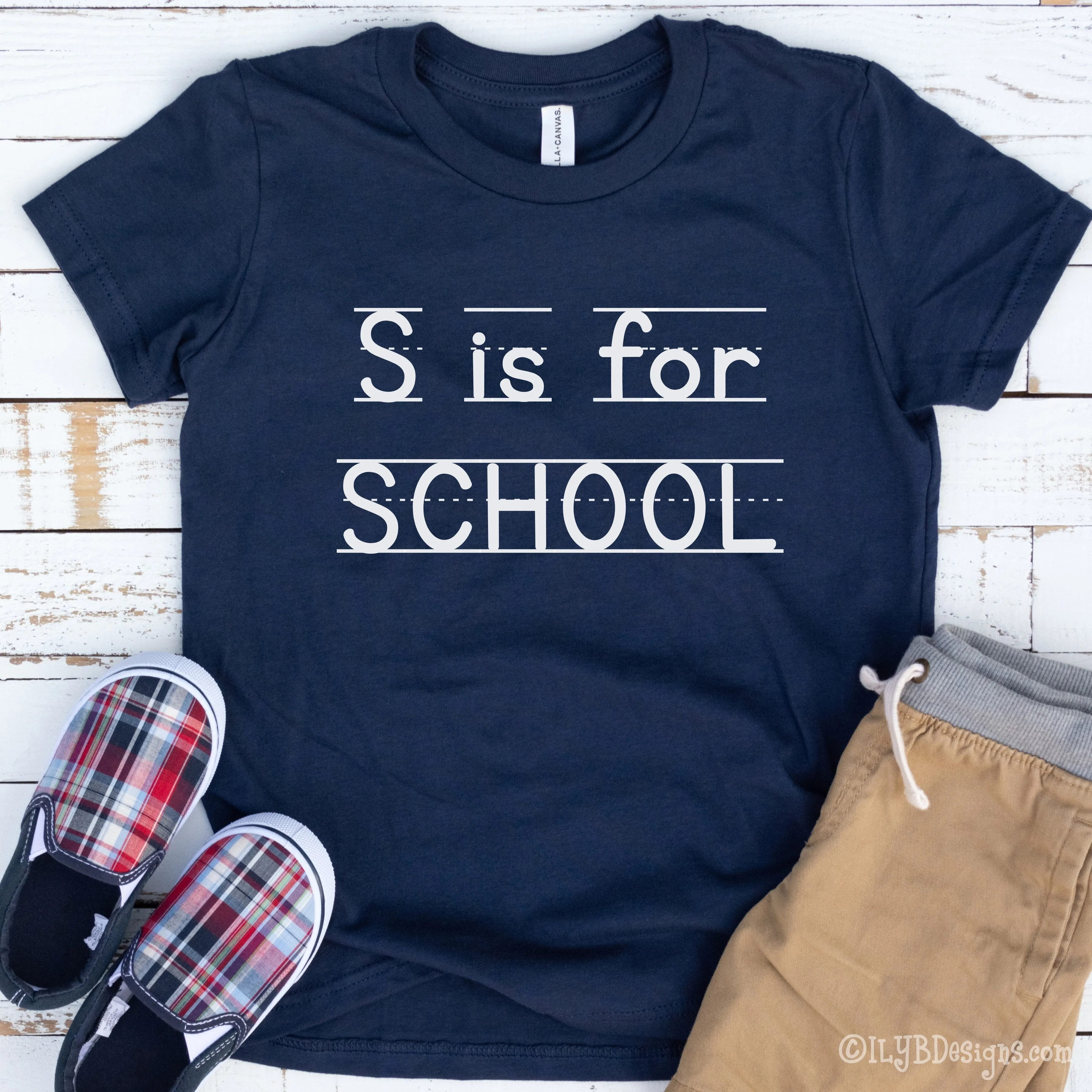 S is for School Shirt for Kids | TODDLER & YOUTH Back to School Shirts