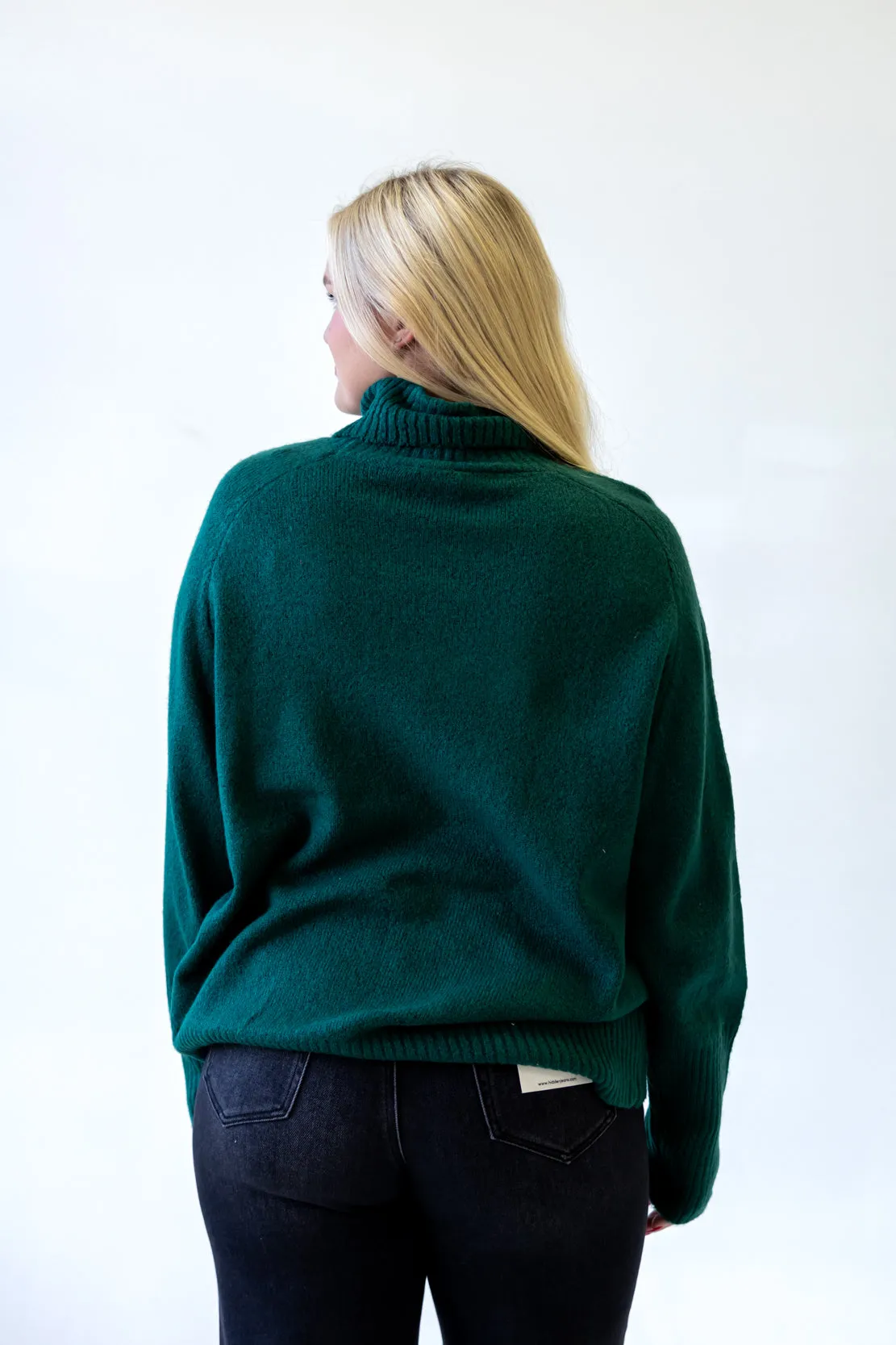 Sadie Turtleneck Sweater | Dark Green