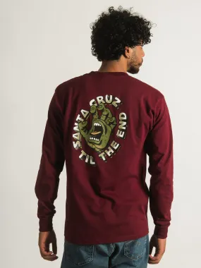 SANTA CRUZ TIL THE END HAND LONG SLEEVE TEE  - CLEARANCE