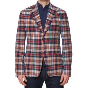 SARTORIA PARTENOPEA Madras Seersucker Summer Jacket NEW Current Model