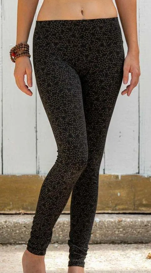 Seed of Life - LSD Molecule Leggings - Black