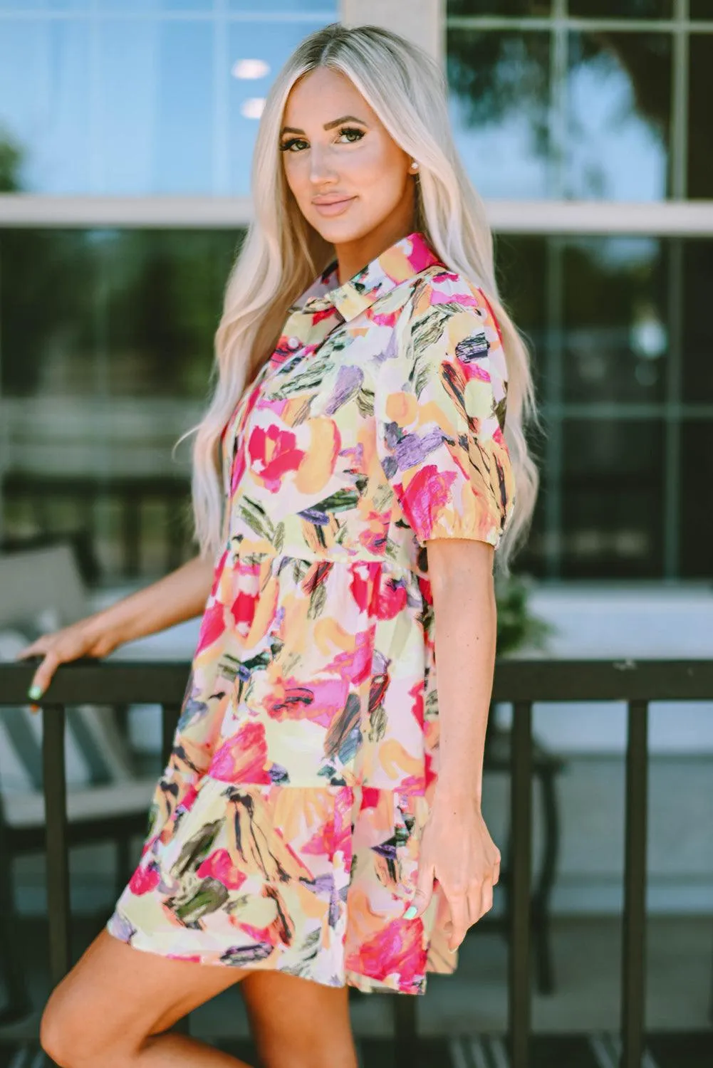 Shirt Floral Multicolor Dress