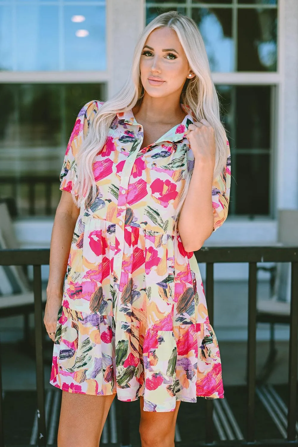 Shirt Floral Multicolor Dress