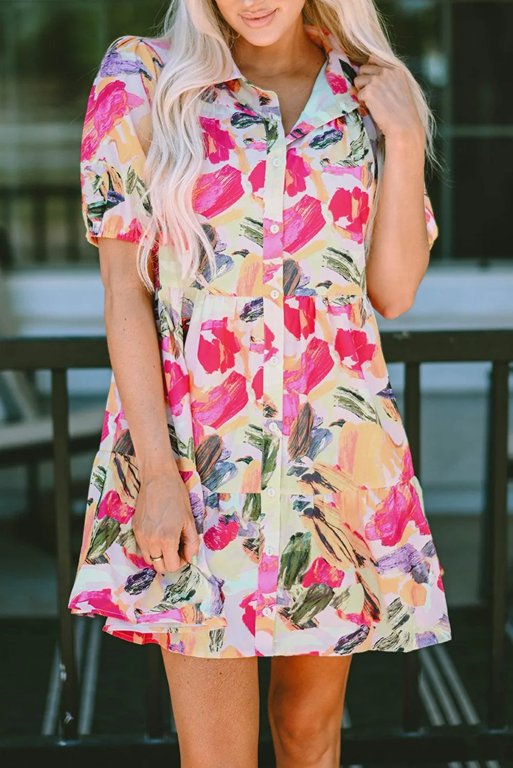 Shirt Floral Multicolor Dress