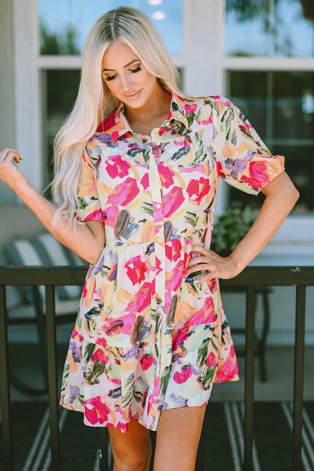 Shirt Floral Multicolor Dress