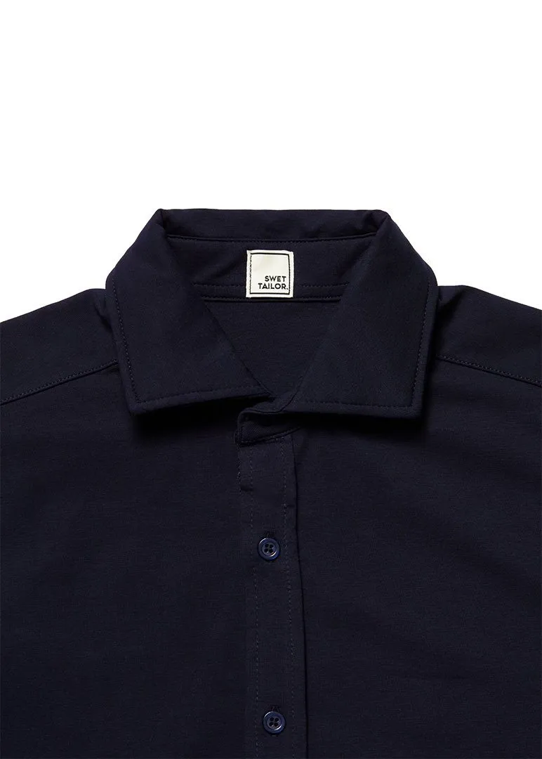 Short-Sleeve Polished Shirt | Navy