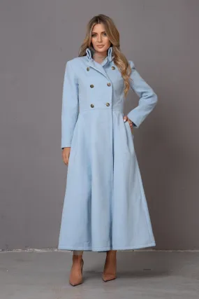 SKIRTED HIGH COLLARED COAT