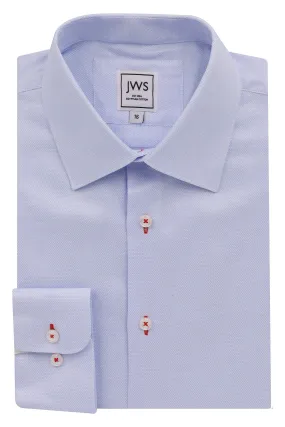 Sky Blue Diamond Micro Design Non Iron Egyptian Cotton Dress Shirt