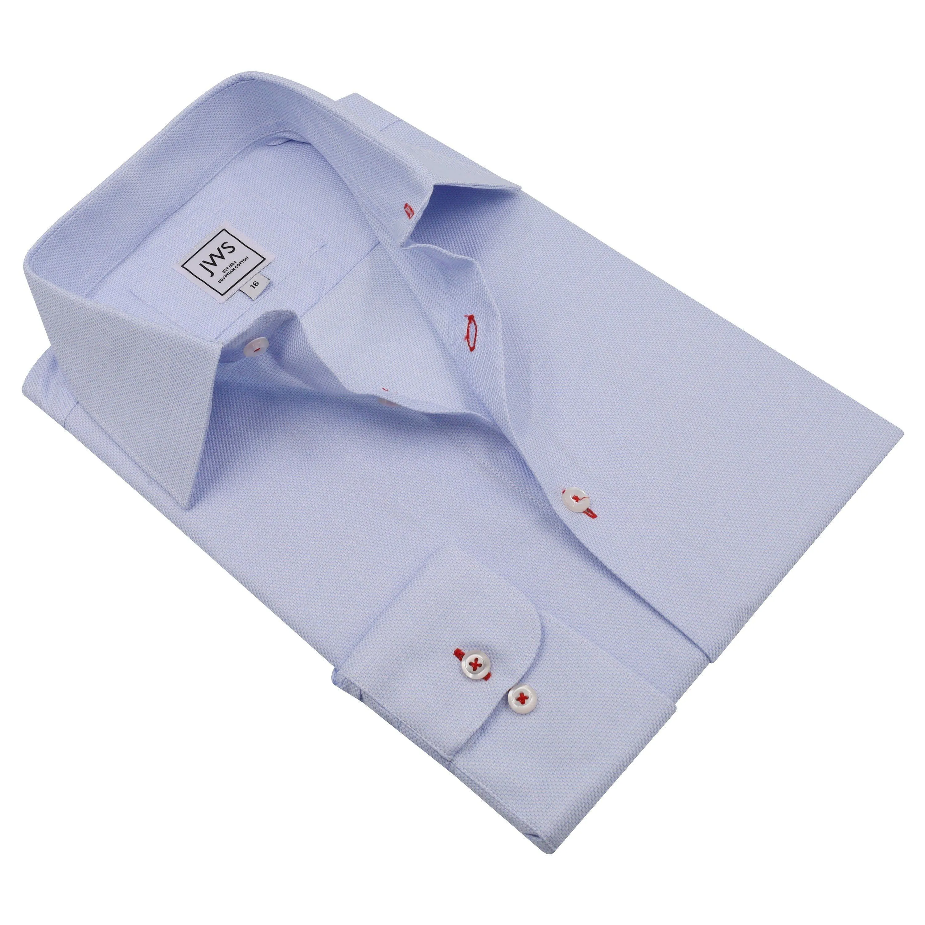 Sky Blue Diamond Micro Design Non Iron Egyptian Cotton Dress Shirt