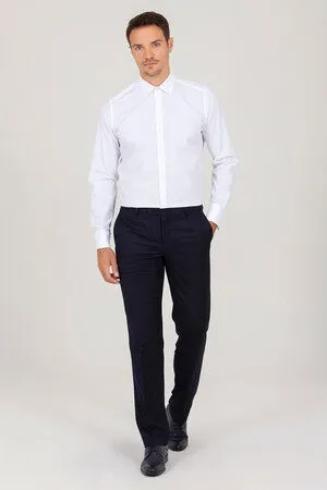 Slim Fit White French Cuff Cotton Dress Shirt