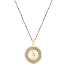 Solid Gold Record Pendant