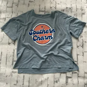 Southern Charm "Sparkle Bubble" Short Sleeve T-shirt - Sea Blue