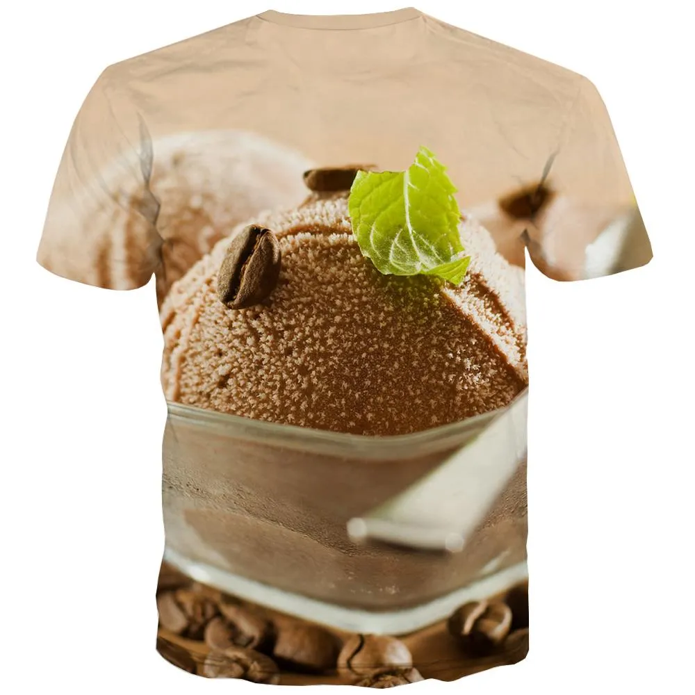 Sweet T shirts Men Gourmet Tshirt Anime Icecream T-shirts Graphic Colourful Tshirts Cool