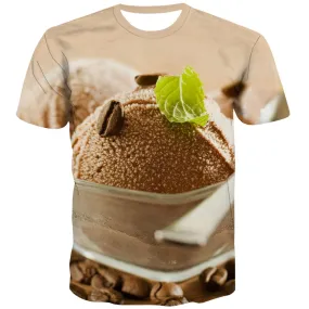 Sweet T shirts Men Gourmet Tshirt Anime Icecream T-shirts Graphic Colourful Tshirts Cool