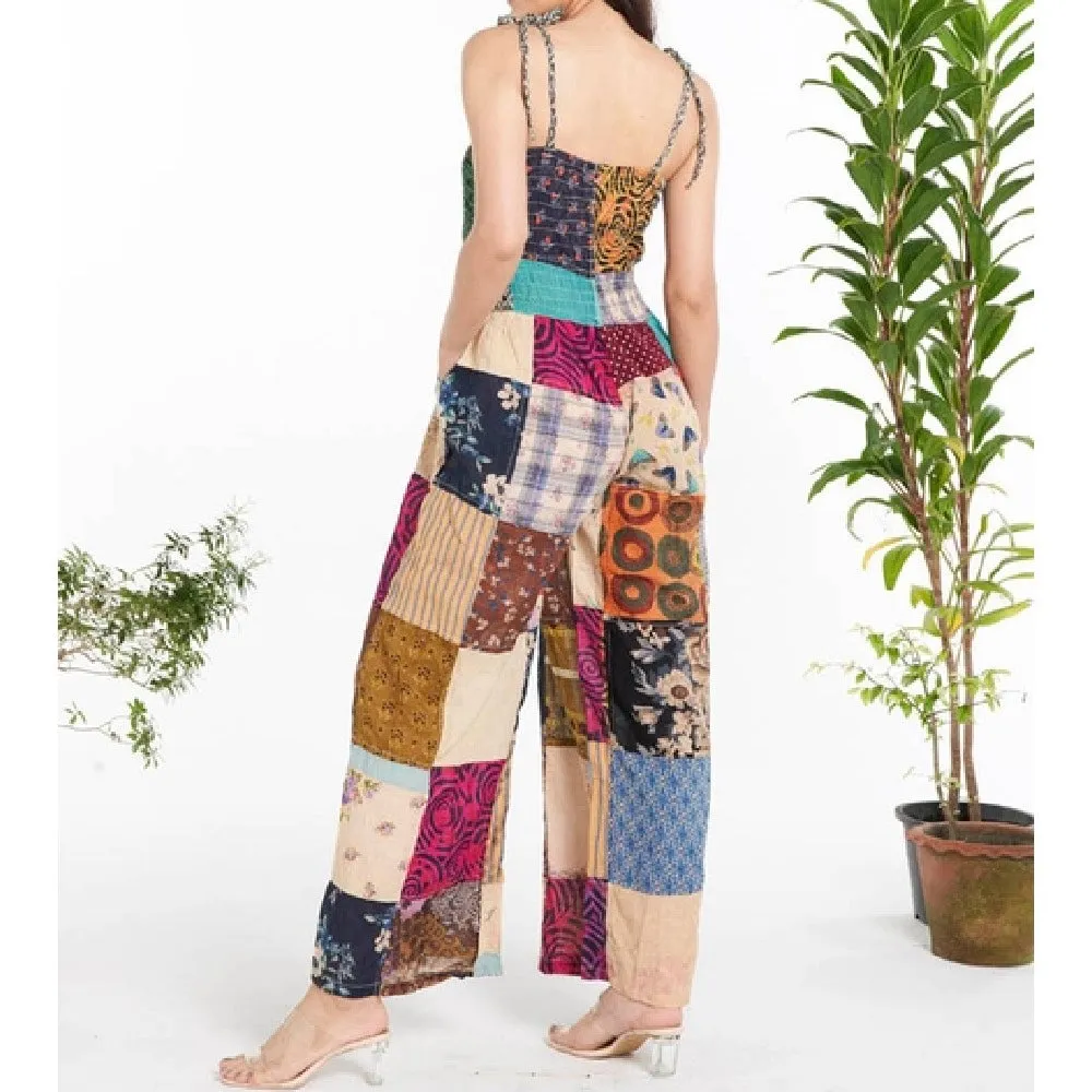 Sweet Talk Cotton Patchwork Jumpsuit