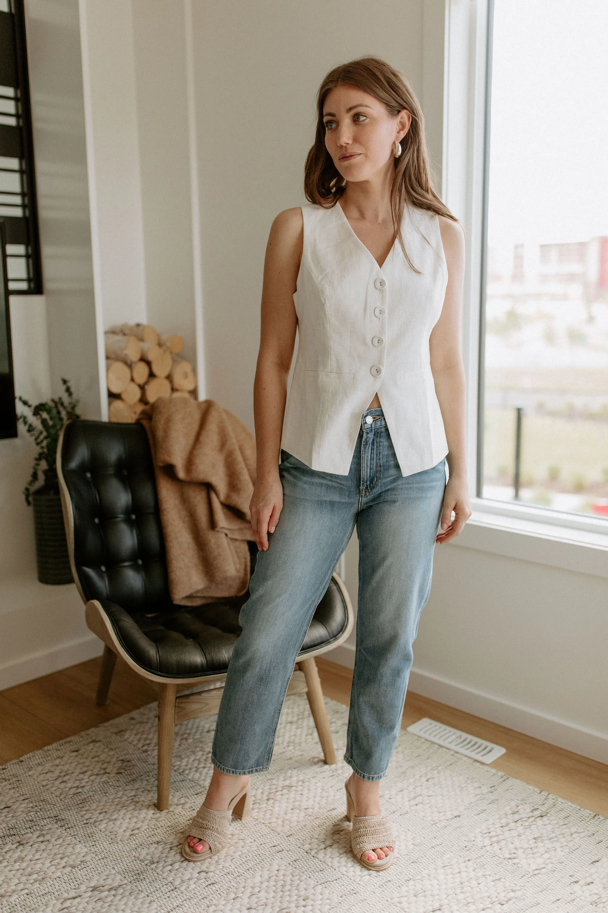 The Marlowe Slim Boyfriend Denim by ÉTICA - Castaway