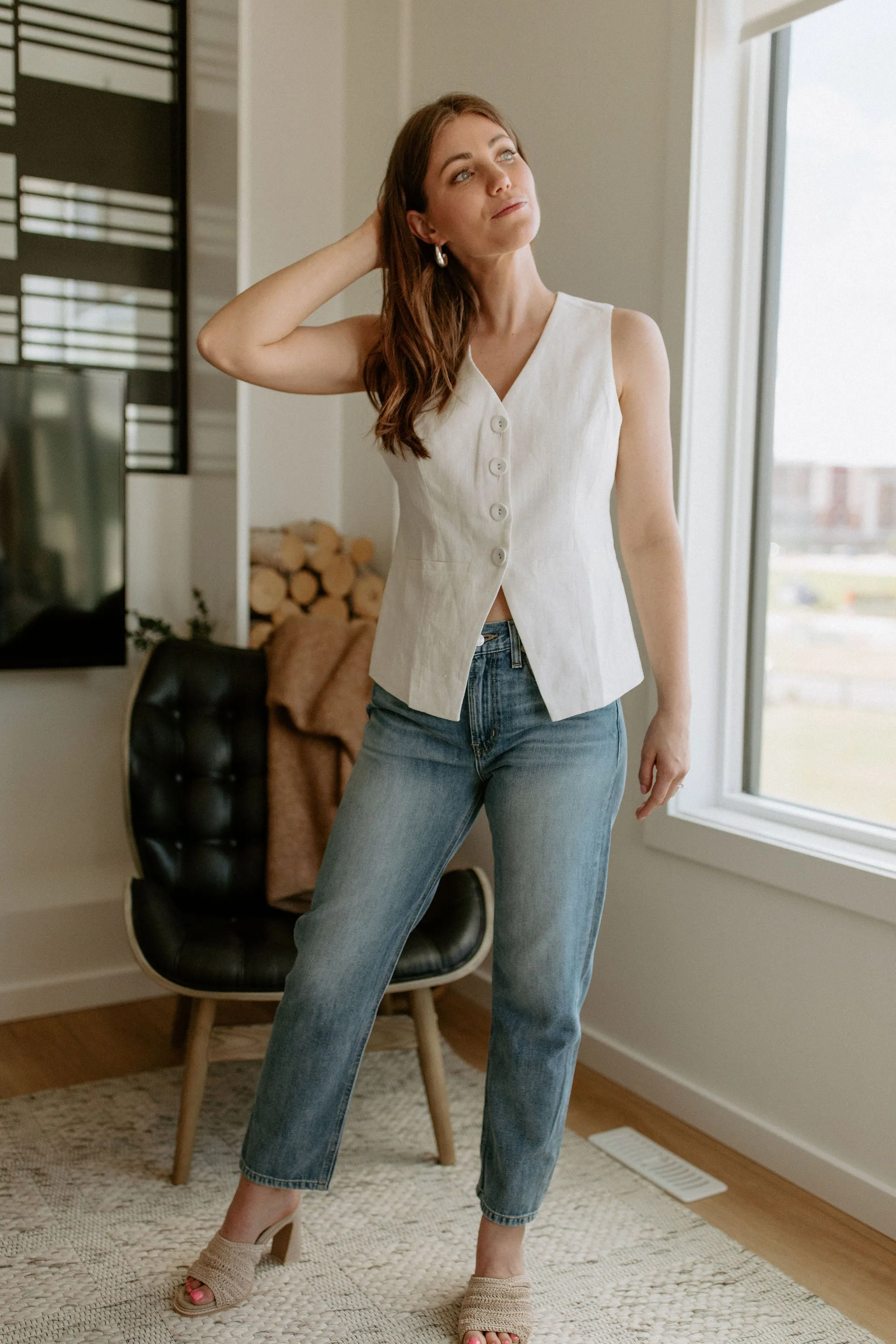 The Marlowe Slim Boyfriend Denim by ÉTICA - Castaway