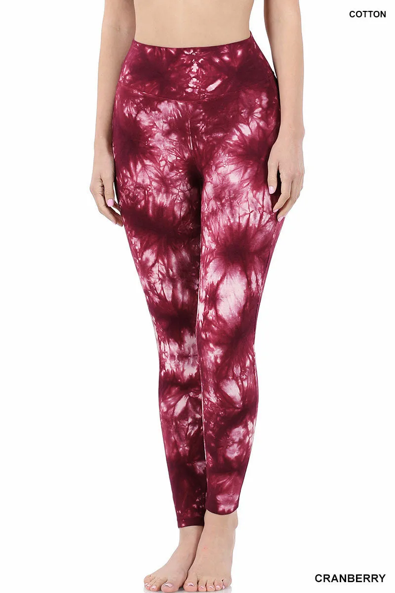 Tye dye leggings Cranberry