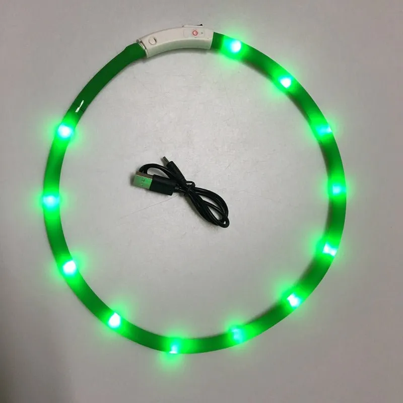 USB Rechargeable LED Dog Collar - Bright & Safe Night Walks!