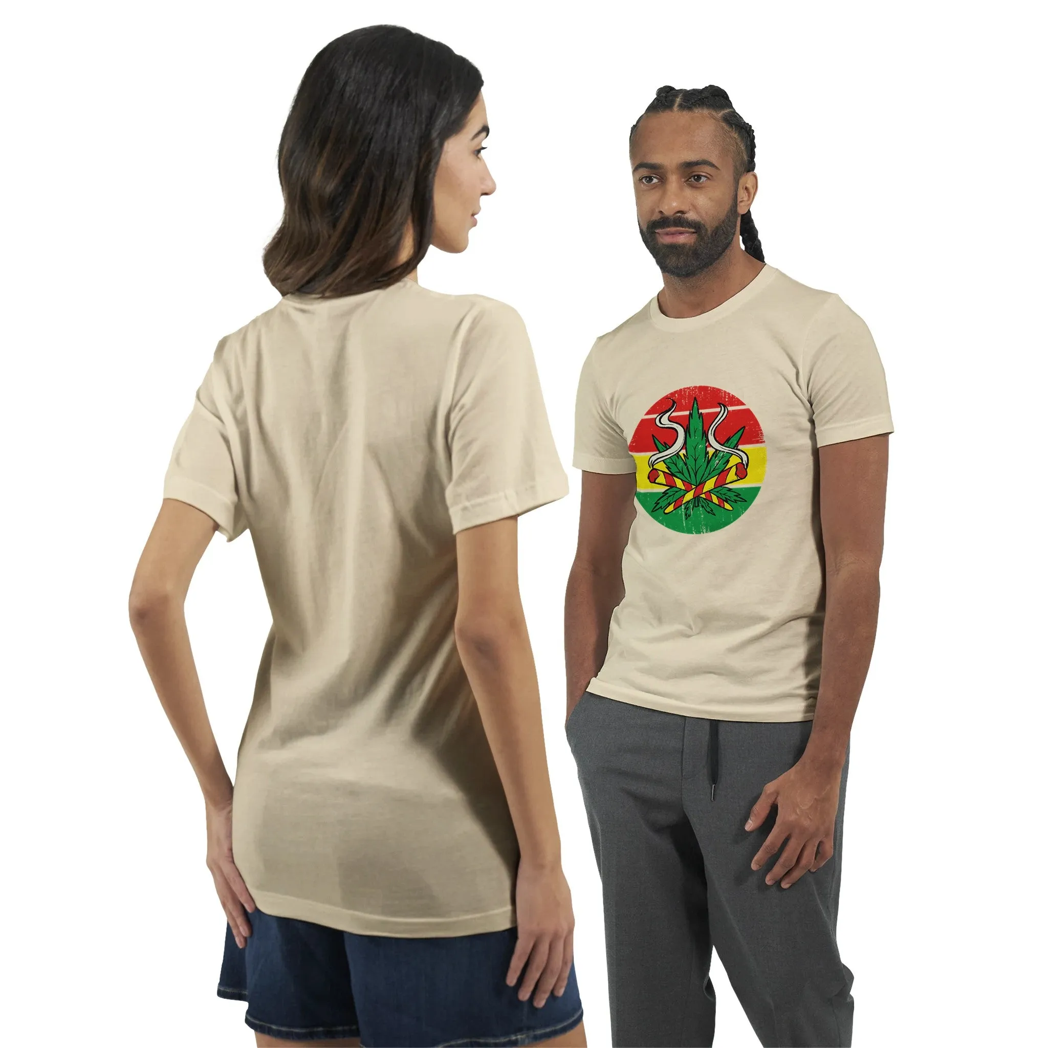 Weed T-shirt - Weed Colors - Premium Unisex Crewneck T-shirt