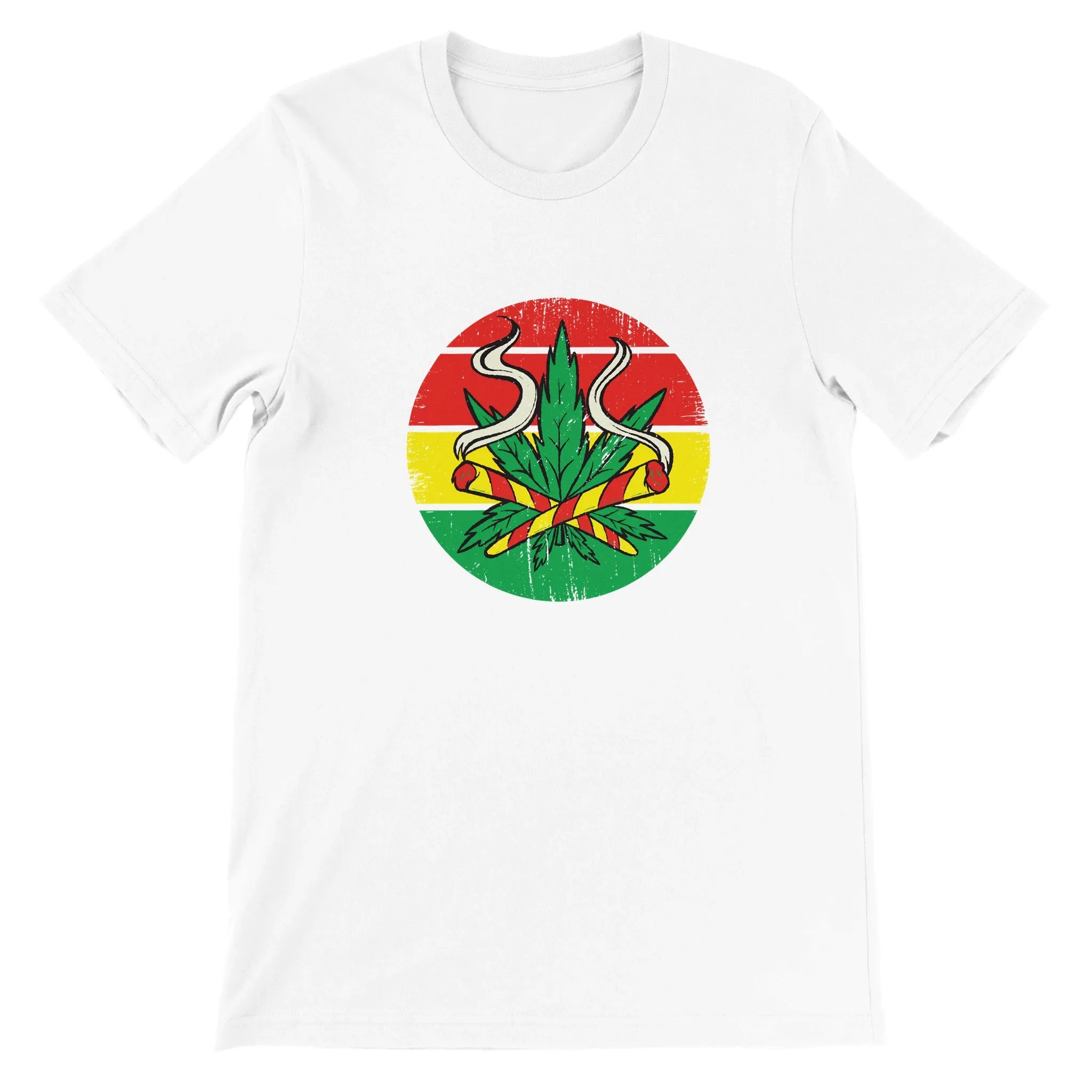 Weed T-shirt - Weed Colors - Premium Unisex Crewneck T-shirt