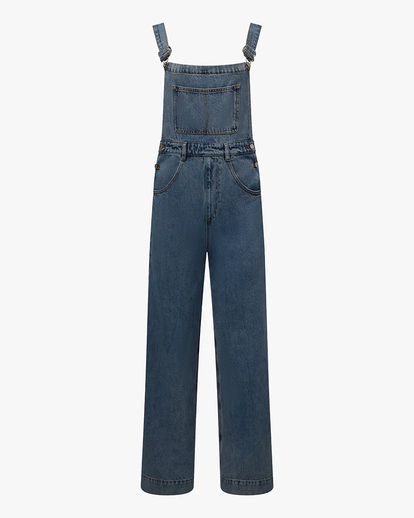 Wide Leg Denim Overall