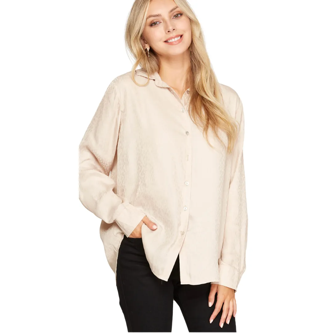 Wild About You Collared Shirt - Sand