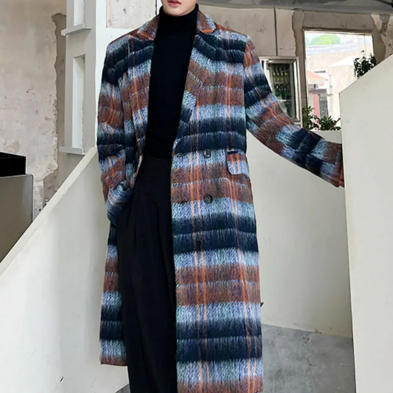 Winter Plaid Trench Coat