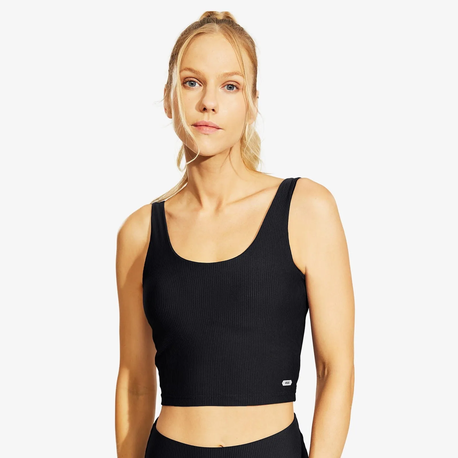 Women's Crop Tank Sports Bra Padded Athletic Yoga Top