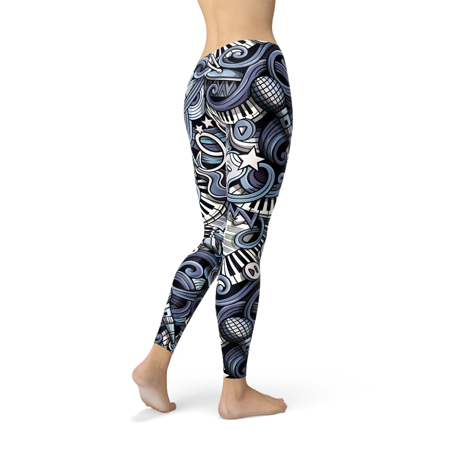 Women’s Music Blue Leggings