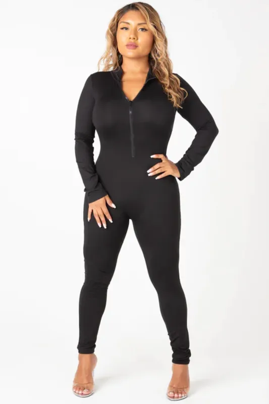 Zip Up Full Body Jumpsuit